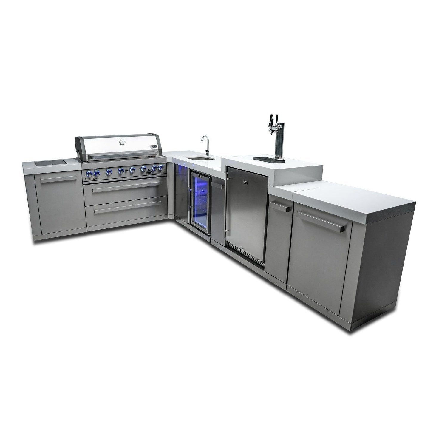 Mont Alpi 805 L-Shaped Island with Kegerator and Beverage Center