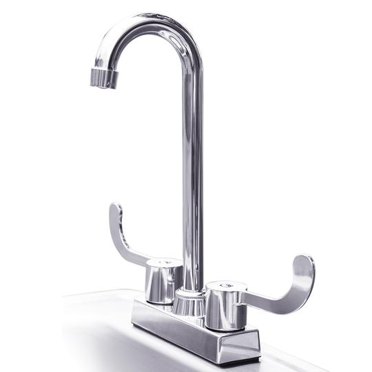 Summerset 15x15 inch Stainless Steel Drop In Sink and Hot and Cold Faucet SSNK-15D