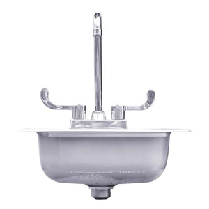 Summerset 15x15 inch Stainless Steel Drop In Sink and Hot and Cold Faucet SSNK-15D