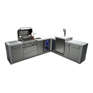 Mont Alpi 400 L-Shaped Deluxe Island with Kegerator and Beverage Center
