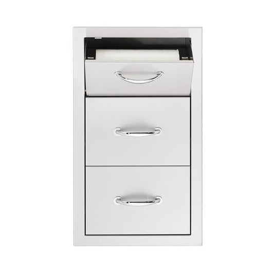 Summerset Professional Grills 17 inch Vertical 2 Drawer and Paper Towel Holder Combo SSTDC-17